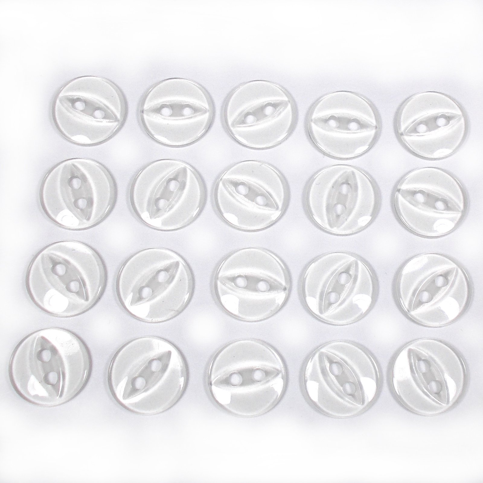 Fisheye Basic Buttons 11mm (Clear, 20)
