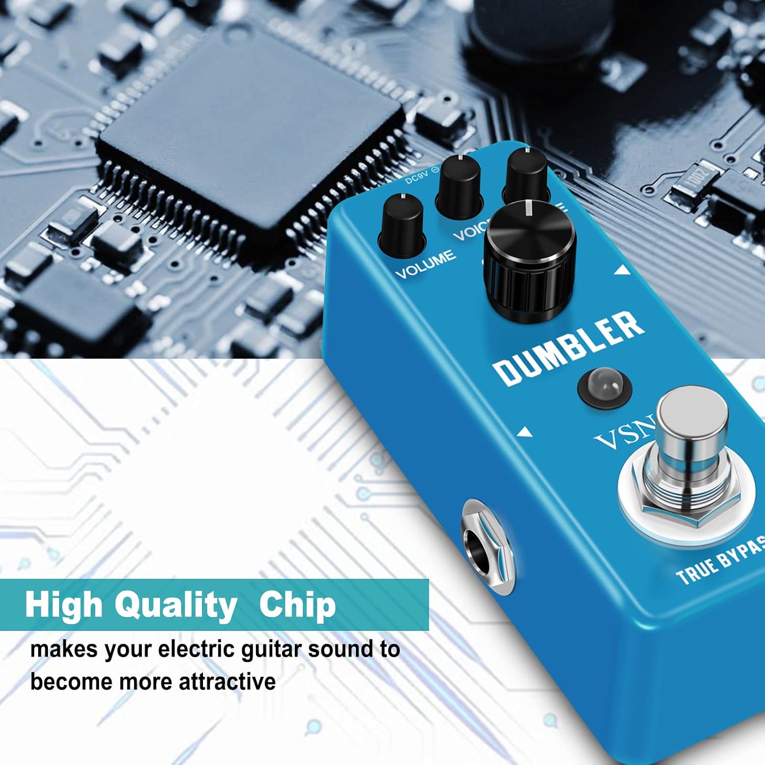 VSN Vintage Overdrive, Classic Analog Overdrive Pedal For Electric Guitar Effect with True Bypass image 5