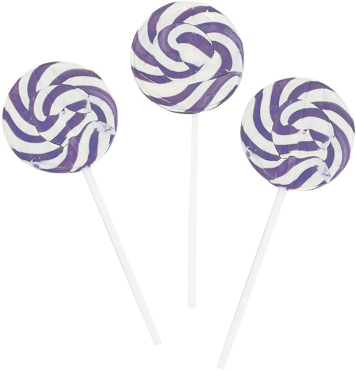 Purple & White Grape Flavored Swirl Pops - 24 Pieces