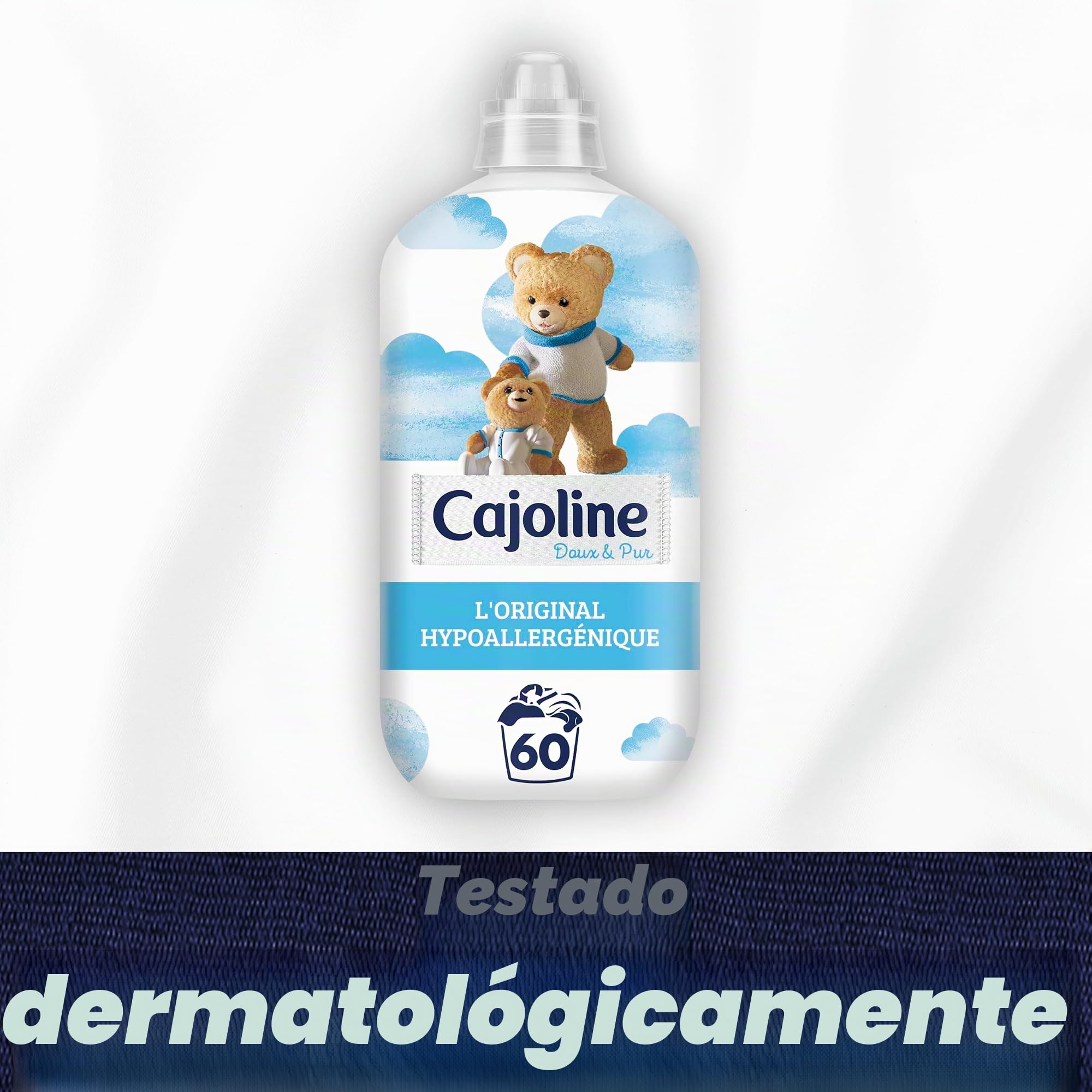 CAJOLINE - Suavizante en botella - 360 lavados - el original hipoalergénico - fragancia suave y pura - adecuado para pieles sensibles (lote prOMO de 6 x 60)