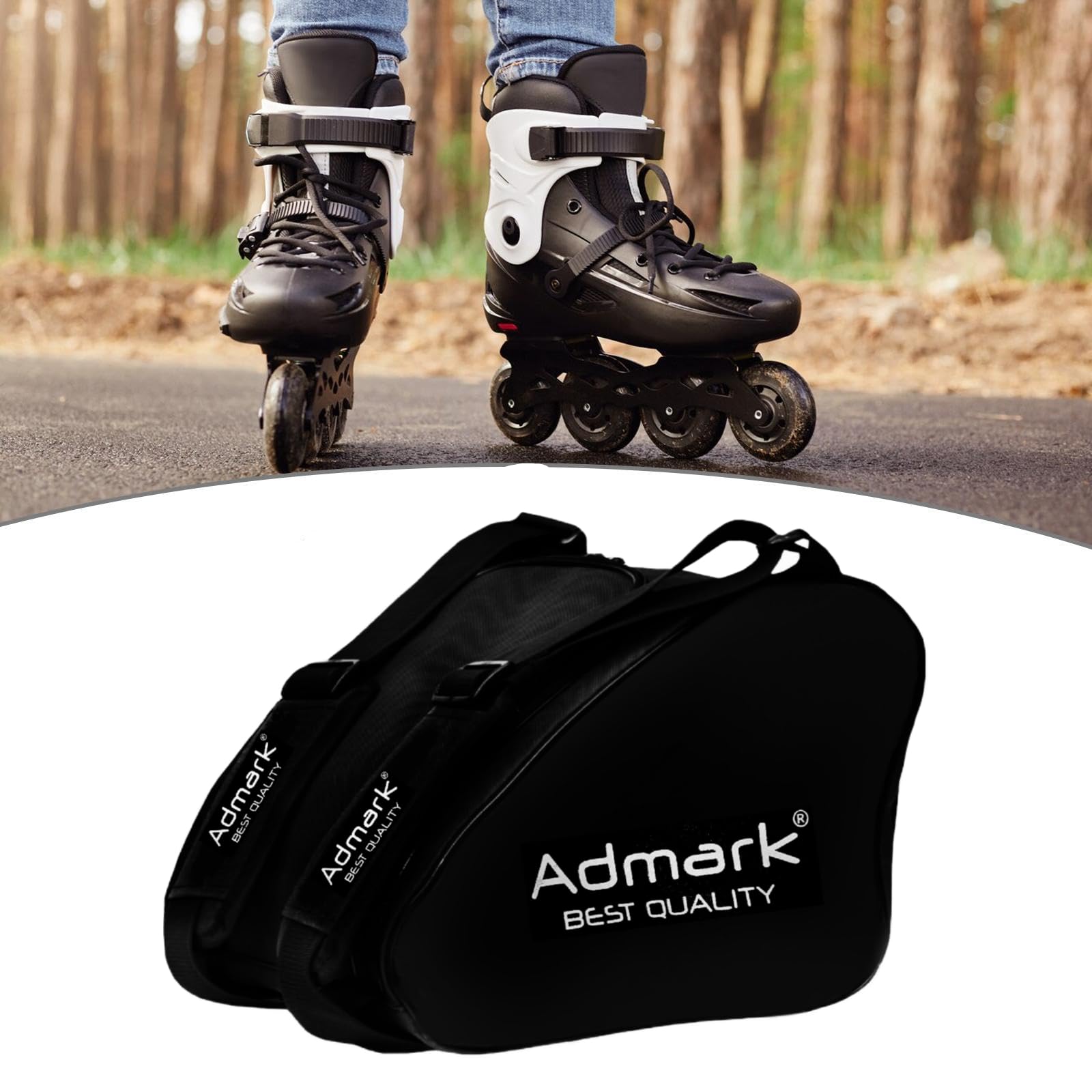 ADMARK Skating Bags for Style and Functionality Quad Skates Roller Skates for Kids and Men & Women with Padded-image-35