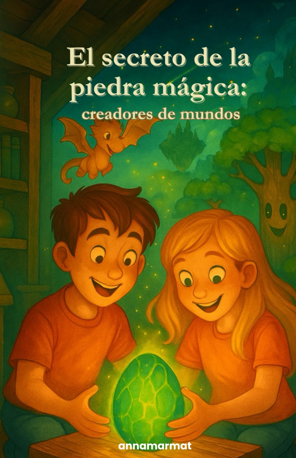 El secreto de la piedra mágica: creadores de mundos: Una aventura de amistad, imaginación y mundos extraordinarios a partir de 8 años