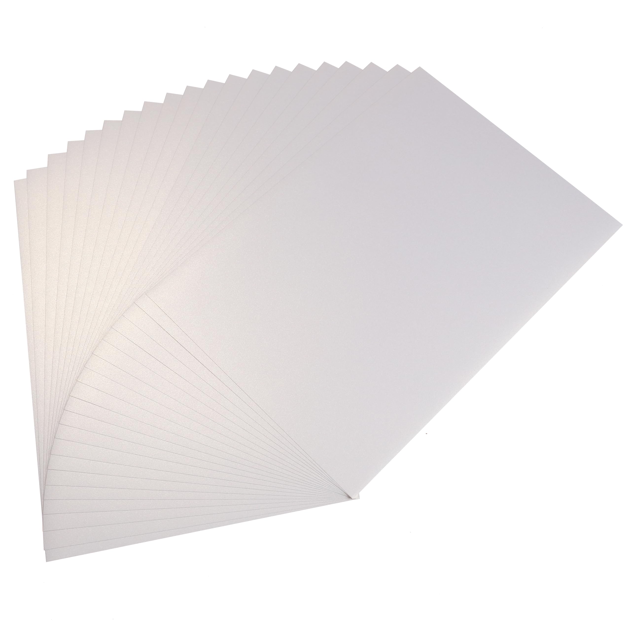 50 Blatt DIN A4 Perglanz-Papier Elfenbein Weiss-Metallic, Bastelpapier mit Perlmutt-Schimmer, 120 g/m² (Packung mit 2)