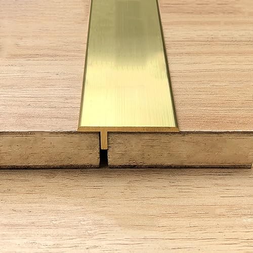 Tiras de transición para pisos en forma de T, tira de borde de umbral de latón, carpeta de costuras para pisos de madera, reductor de rampa de latón