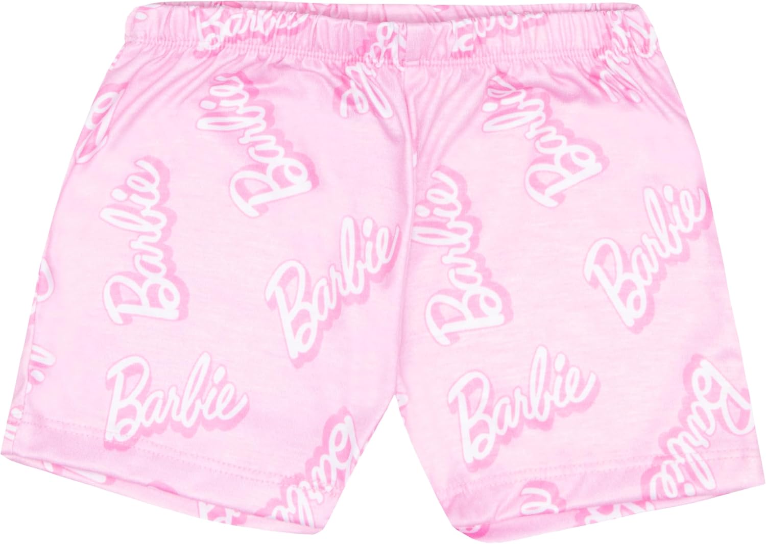 Barbie Girls 2-Piece T-Shirt and Shorts Set - Logo Graphic Print Design - Lightweight Summer Outfits for Kids