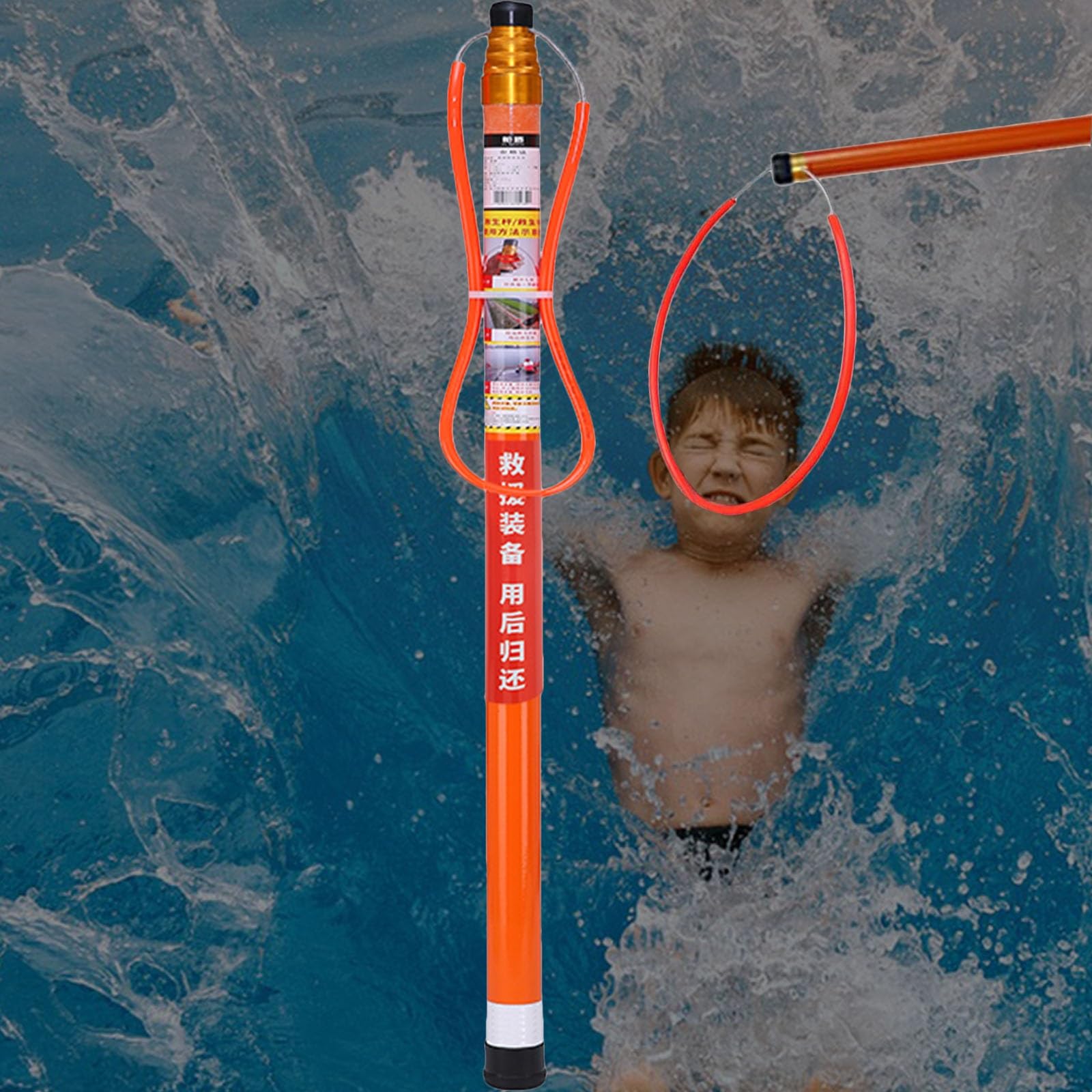 JKJZSALJ Rescue Pool Pole,Telescopic Pool Safety Rescue Hook & Pole-18Ft Fiberglass Lifesaving Stick For Drowning Emergencies -Essential Swimming Pool Safety Equipment,1 Pc,6.5M/21.3FT