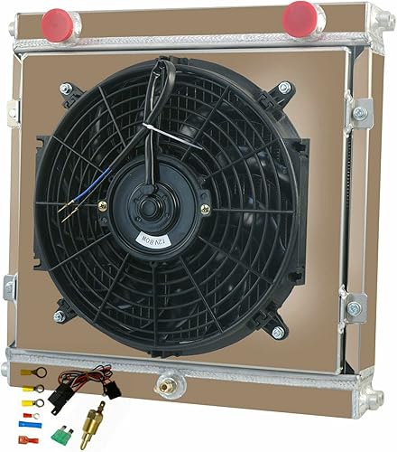 Miniatura 6 de 3 retransmisión de aluminio de la fan de la cubierta del radiador de la fila para el paso doble del estilo del dragster/del Roadster