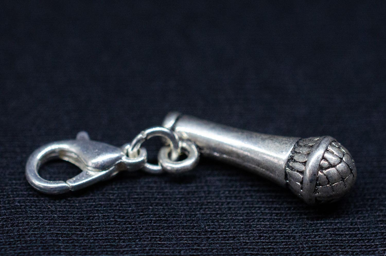 Miniblings Microphone Micro Singer Charm Pendant Zipper Pull Mic Silver, 22mm - Image 4