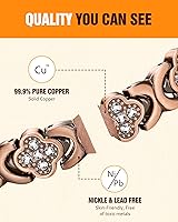 Vista 5 de Jecanori Pulseras de cobre para mujer, pulsera magnética de cobre puro