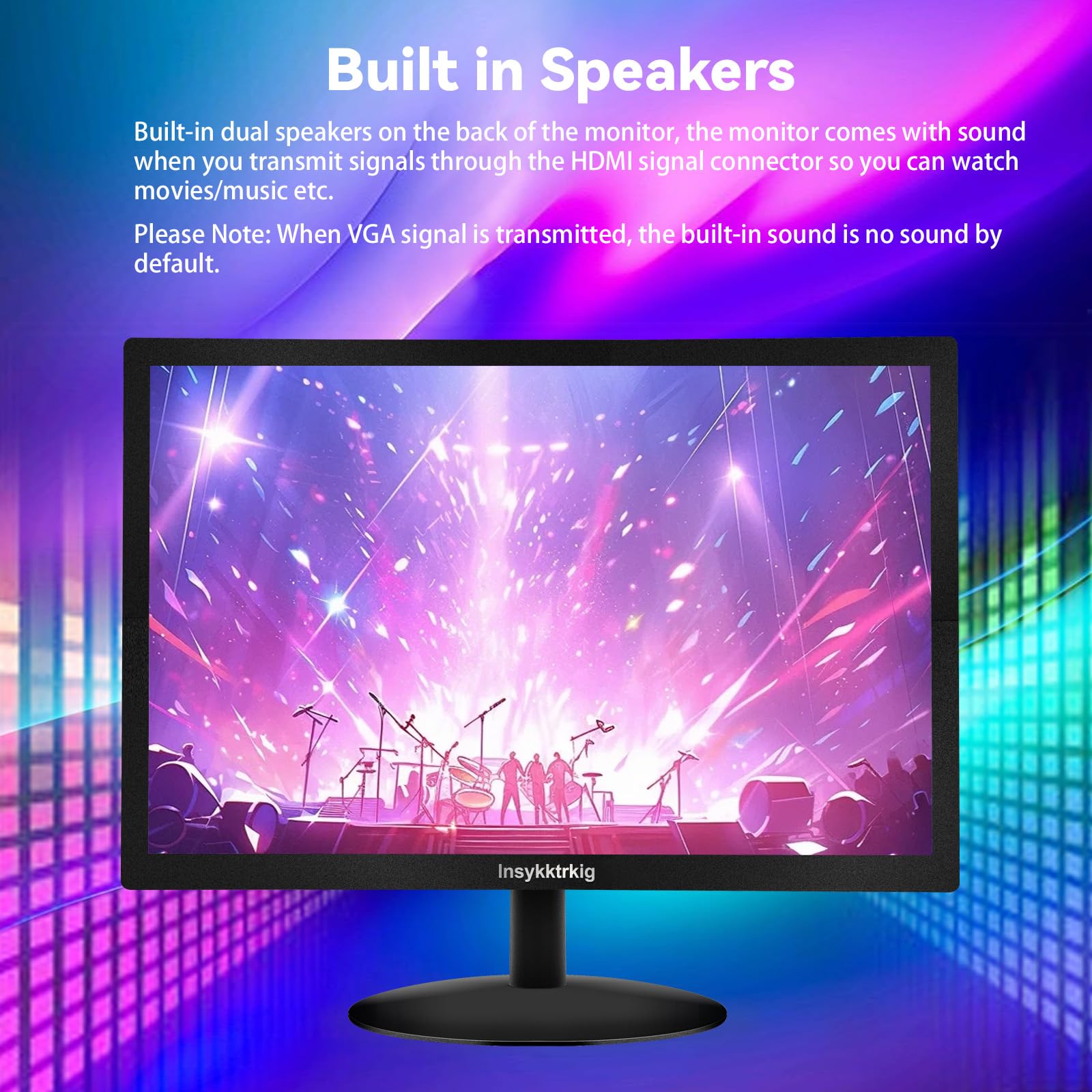 Insykktrkig Touchscreen Monitor 19 Inch FHD 1440 x 900 Multi-Touch Screen Dual Speakers HDMI VGA Type-B 60Hz,VESA,Brightness 300cd/m²,Tilt Adjust,PC Desktop Laptop Computer Windows Touch Display — view 8