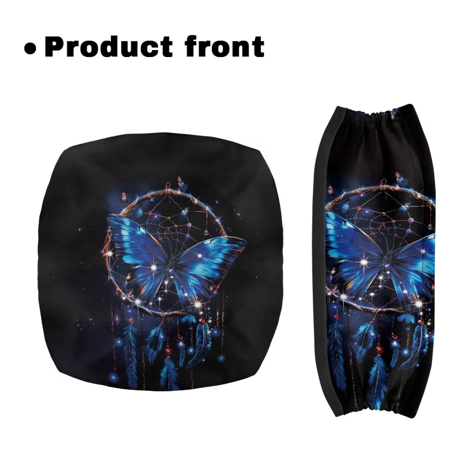 Vanideaoty Bule Butterfly Accessories for Rollator Walkers with Velcro Drive Walker Accessories Soft and Breathable Walker Protection Decor Covers for Seniors with Seat Gift Covers