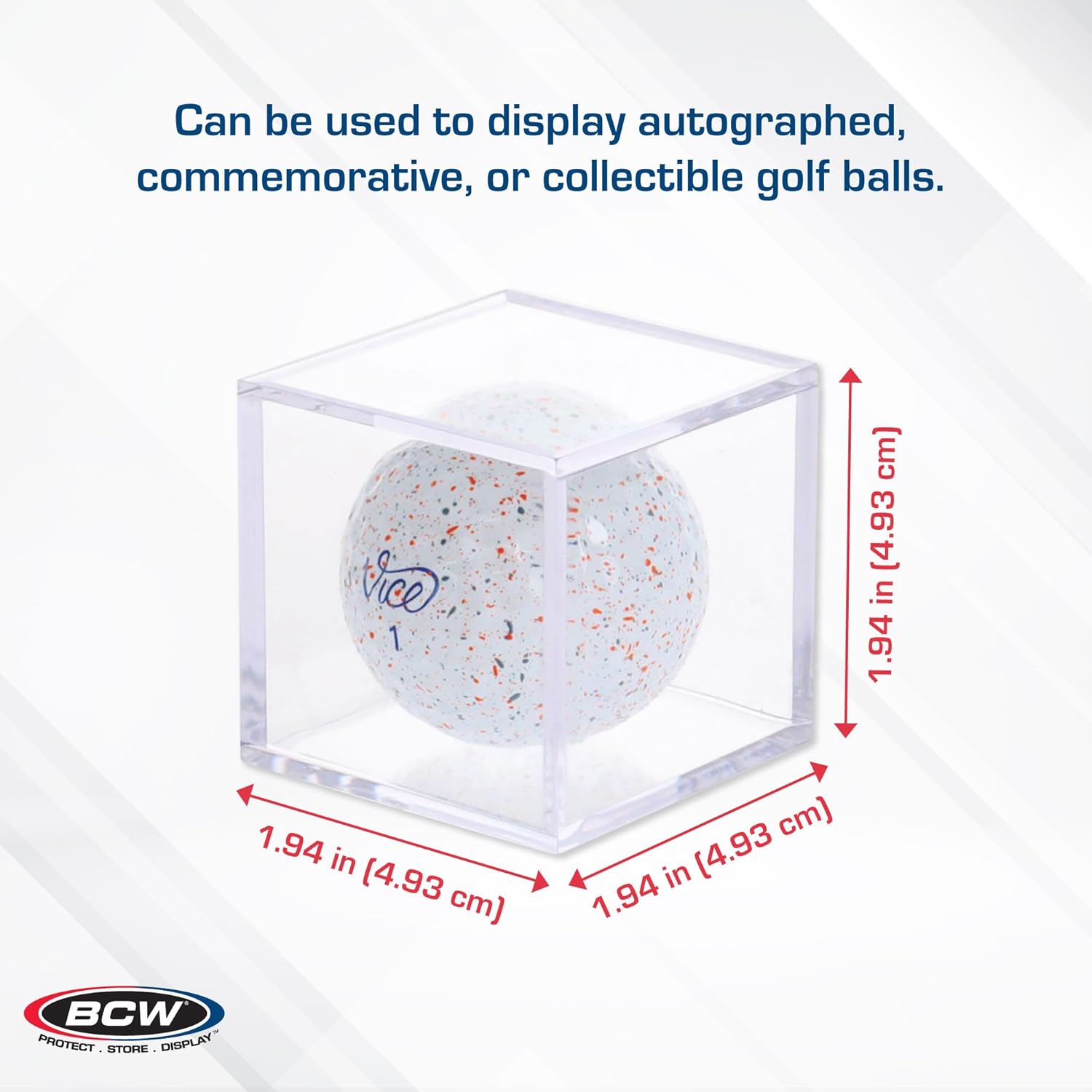 BCW Golf Ball Display Case -6ct | Clear Polystyrene Shell Golf Ball Display | Two-Piece Compact Design | Display Case for Your Collectible Golf Ball | Golf Ball Holder
