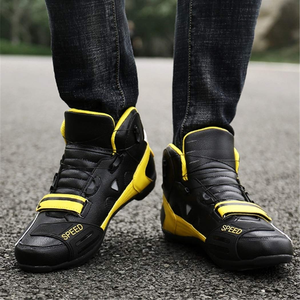 MRDEAR Motorrad Schuhe Herren Schwarz, Motorradschuhe Sneaker Leichte Atmungsaktives Kurze Ankle Boot Sportschuhe Motocross Stiefel Turnschuhe Gepanzert mit Gangverstellung