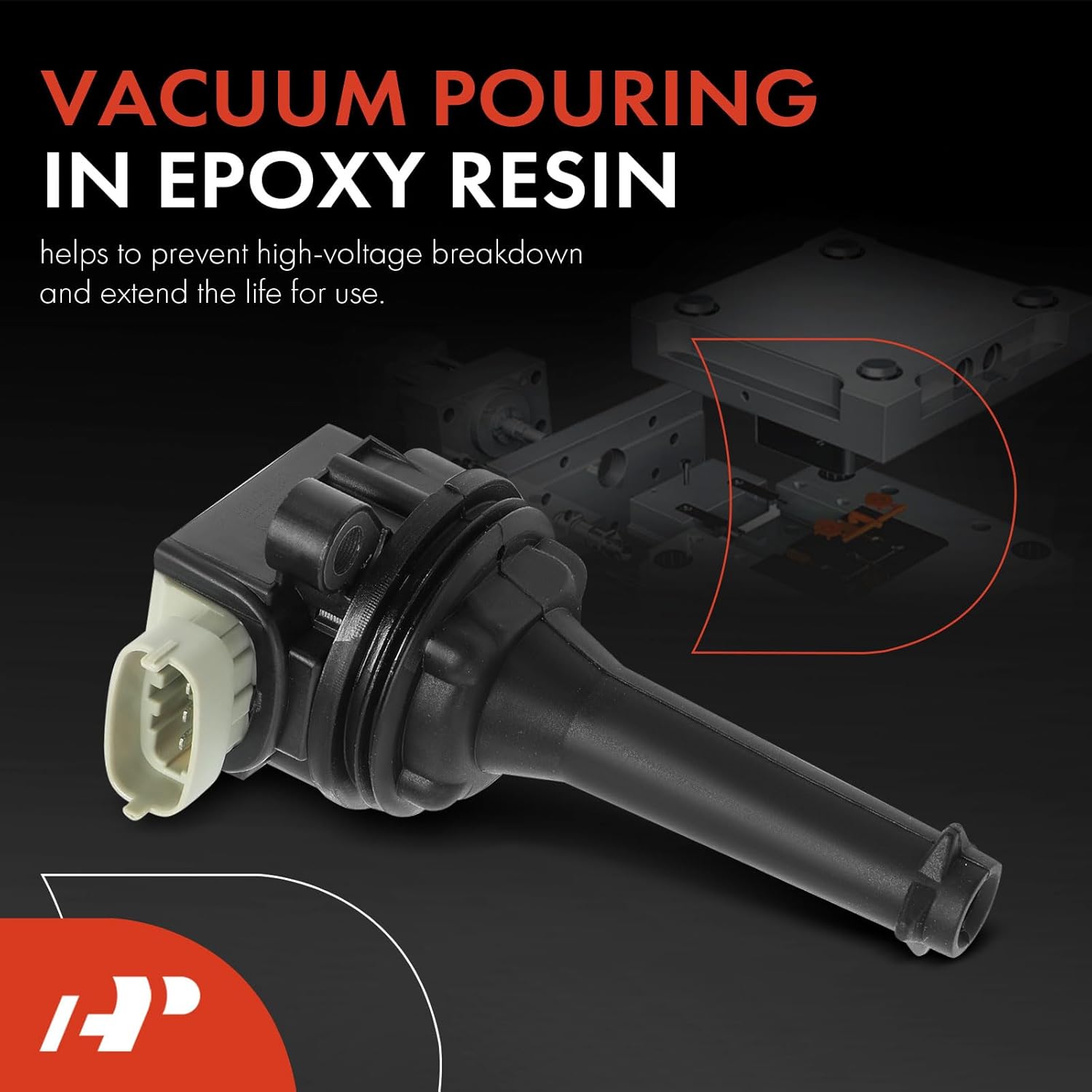 A-Premium Ignition Coil Pack Compatible with Volvo C30 2007-2013 C70 2006-2013 S40 2004-2012 S60 2004-2016 V50 2005-2011 V60 2015-2016 V70 XC60 2.4L 2.5L 5-PC Set