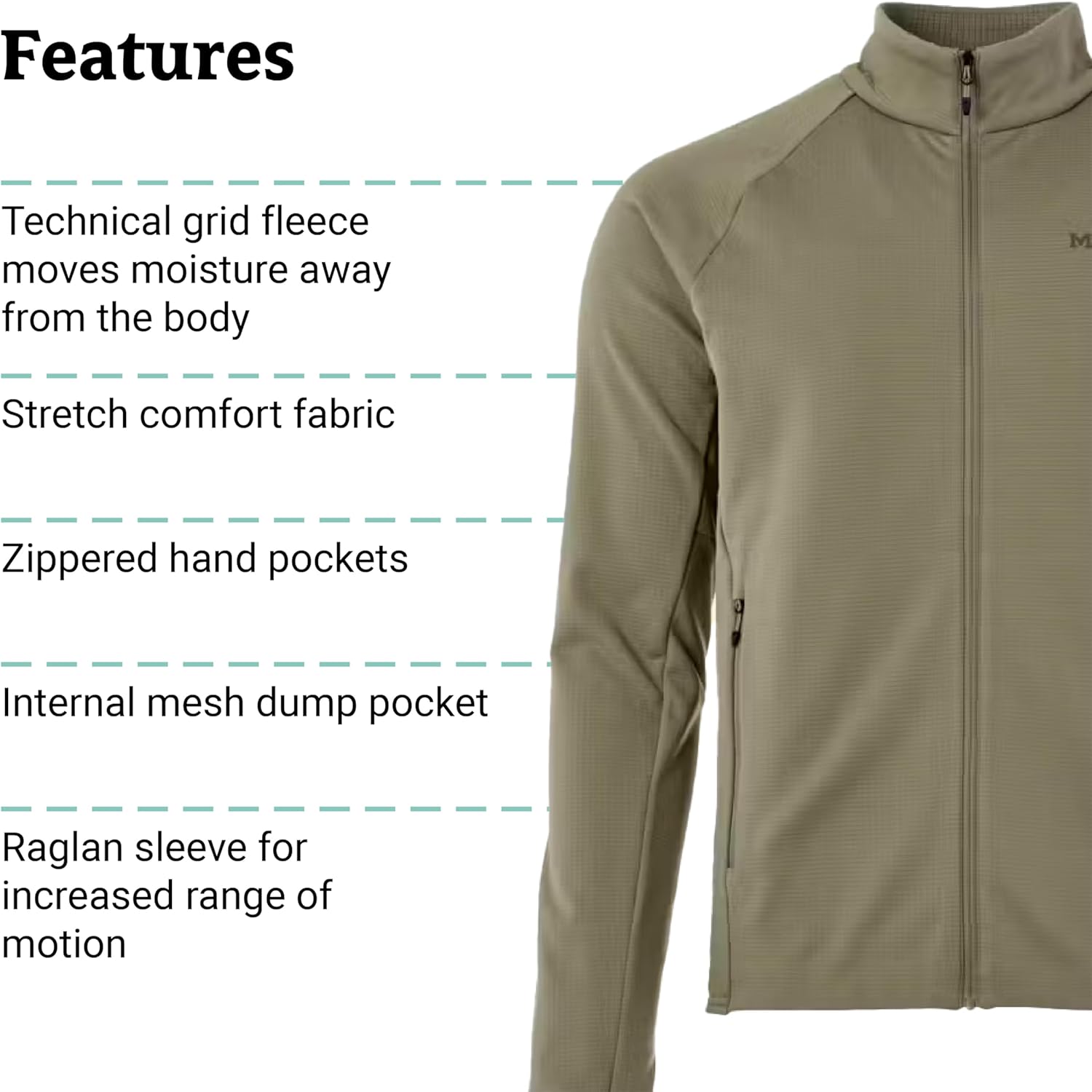 MARMOT Mens Leconte Fleece Jacket - Image 5
