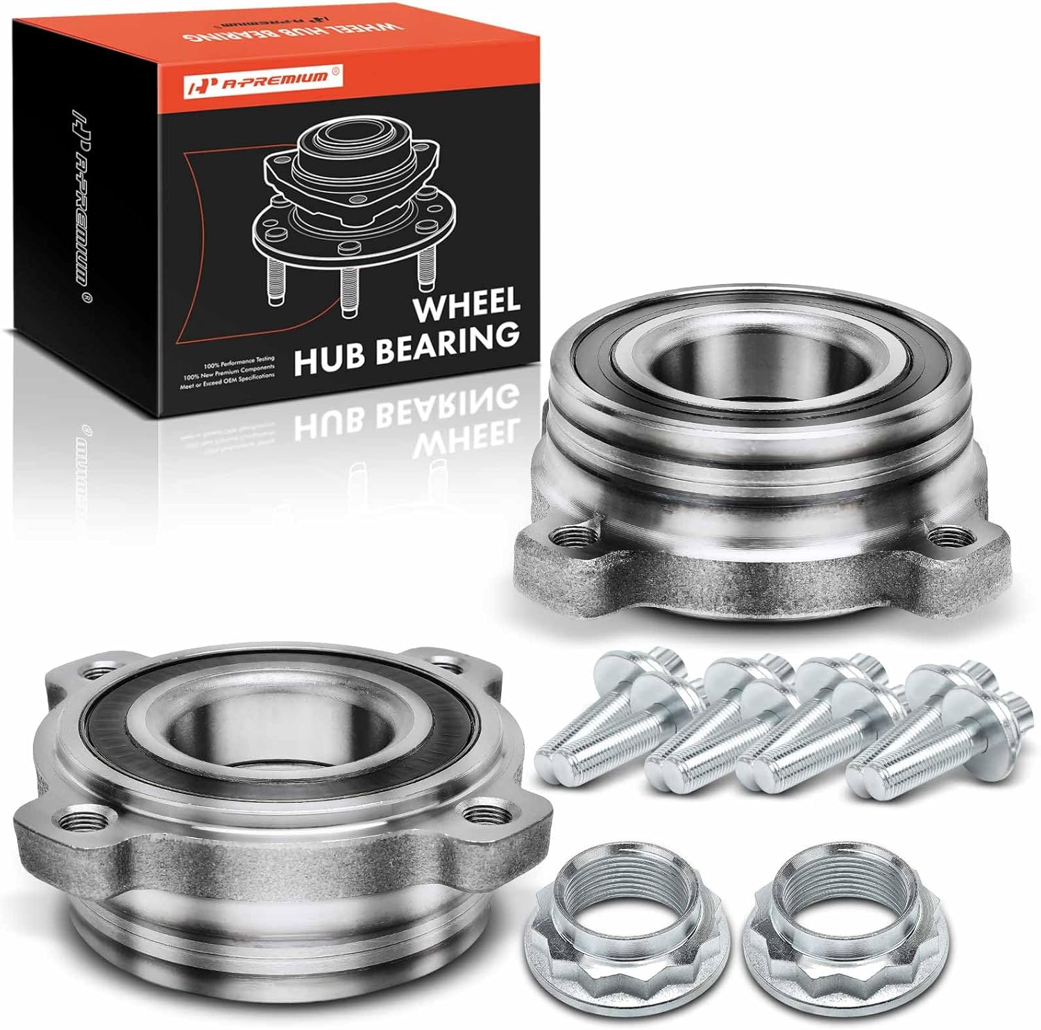 A-Premium 2 x Rear Wheel Bearing and Hub Assembly Compatible with BMW - 1997-2010 - 525i 528i 530i 535i 535i GT 535xi 540i 545i 550i 550i GT M5