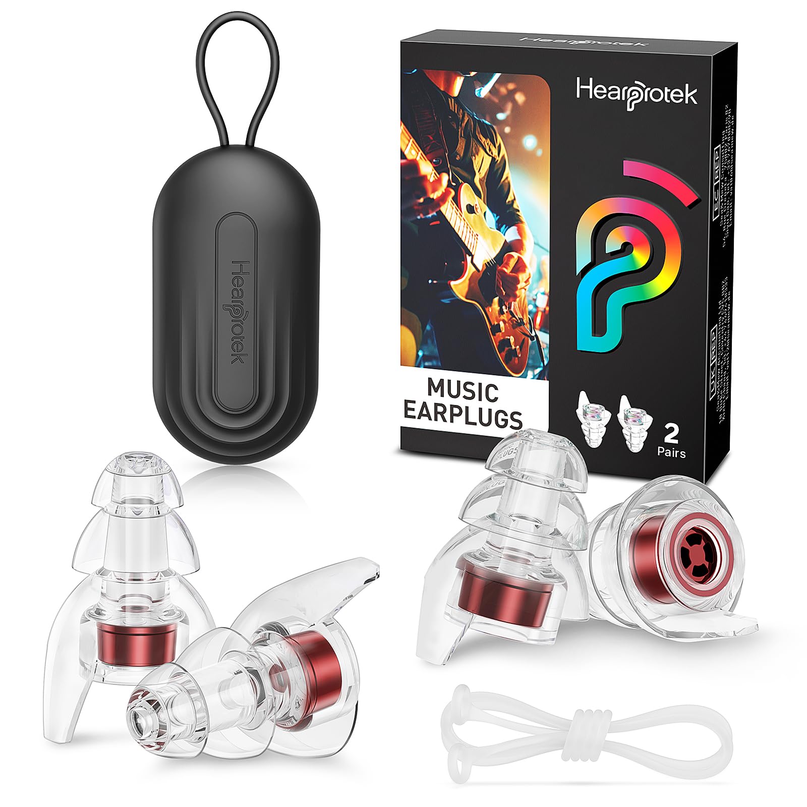 Hearprotek Concert Ear Plugs, 2Pairs Reusable high Fidelity Musician Ear Plugs for Concerts Loud Music-Noise Reduction Ear Protection earplugs for Rave,Festival,Music,Tinnitus Relief — Amazon image 17
