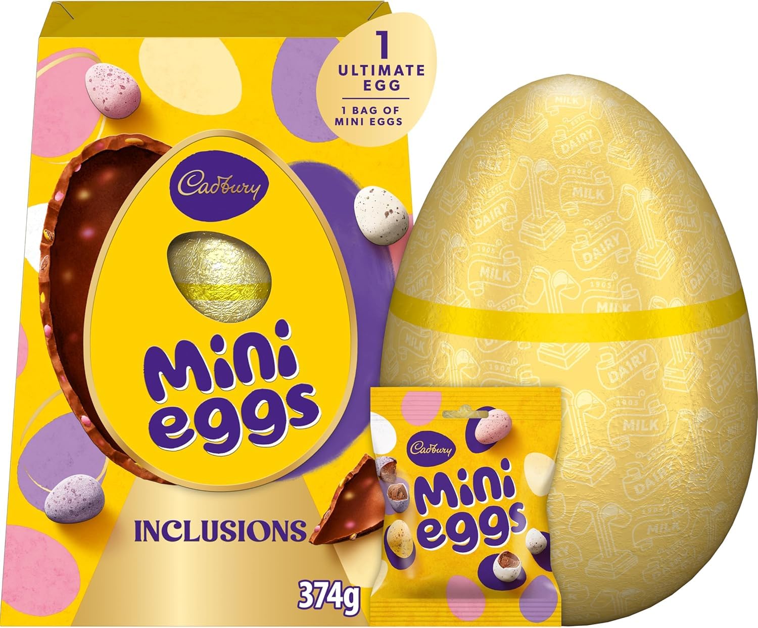 Cadbury Mini Eggs Inclusions Ultimate Egg 374g (Pack of 1)