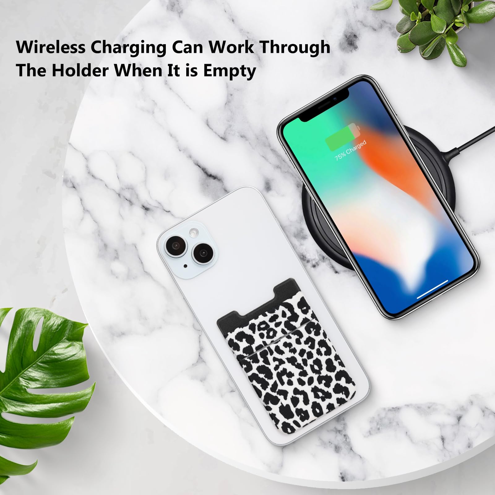 Paquete de 3 bolsillos adhesivos para teléfono celular, soporte para tarjetas de crédito para la parte posterior del teléfono, cartera para tarjetas adhesiva [doble seguridad] con adhesivo 3M para