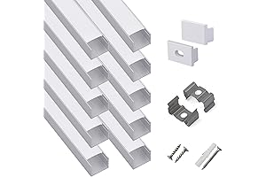 10-Pack 6.6ft/ 2Meter Plus-Size U Shape LED Aluminum Channel