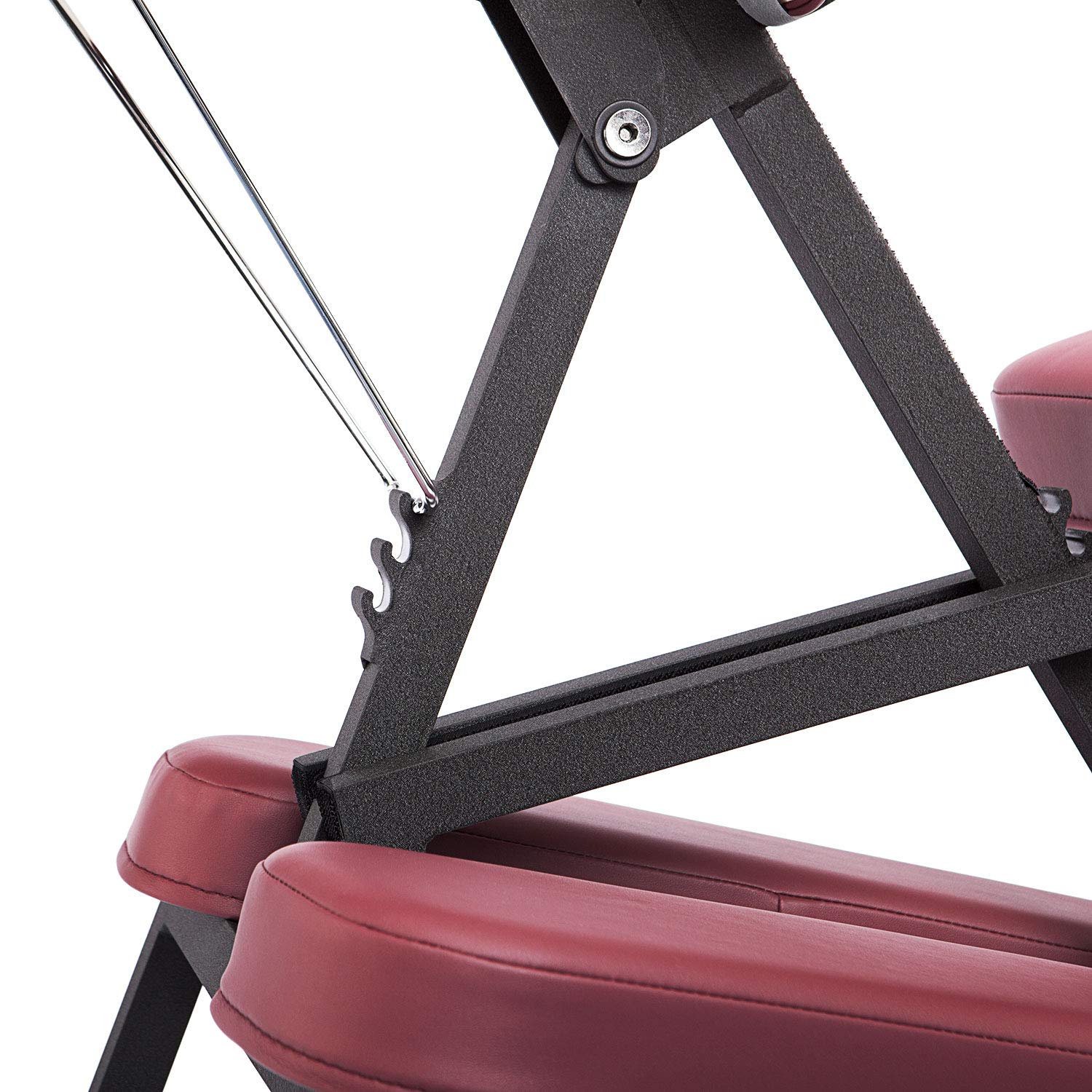 WellTouch VITAL Massagestuhl, klappbar, Burgund, Stuhl für Mobile Massage und Shiatsu, inklusive rollbarer Tragetasche