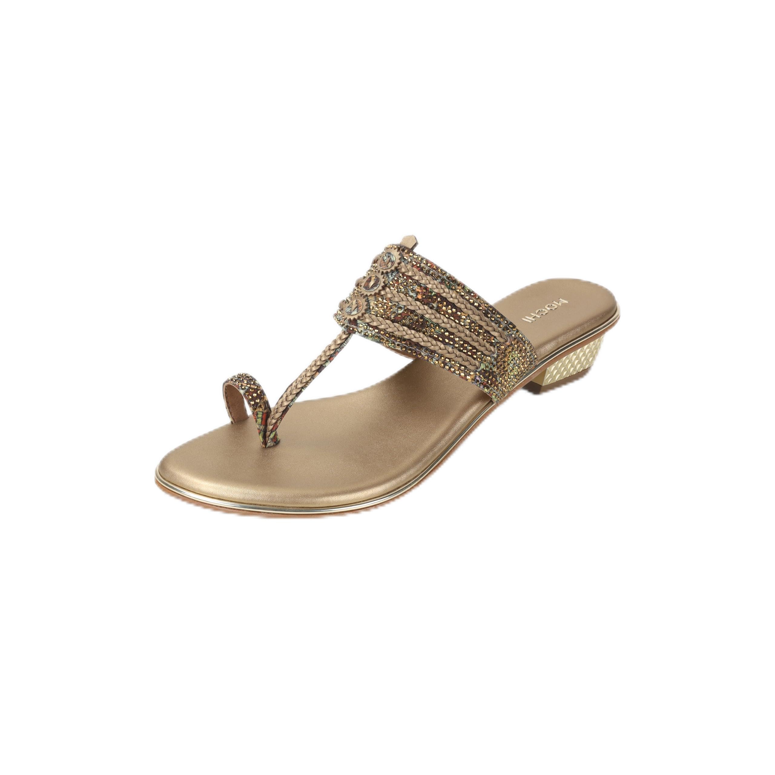 Women'sOpen Ethnic - Kolhapuris with Block Heel-image-22