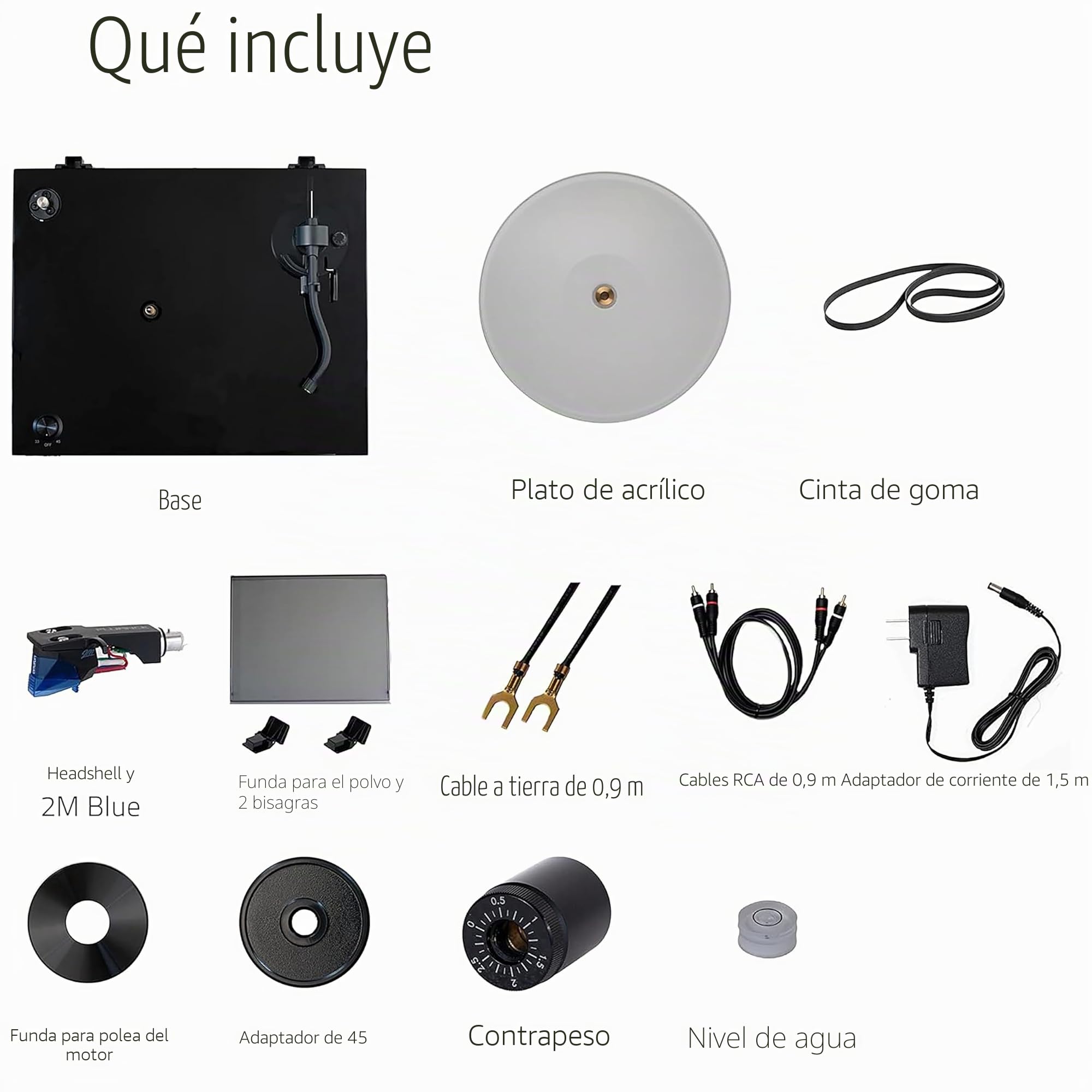 Fluance RT85 Referencia de Alta fidelidad Tocadiscos de Vinilo con Cartucho Azul Ortofon 2M, Placa acrílica, zócalo de Madera Maciza, pies de Aislamiento de vibración - Piano Negro