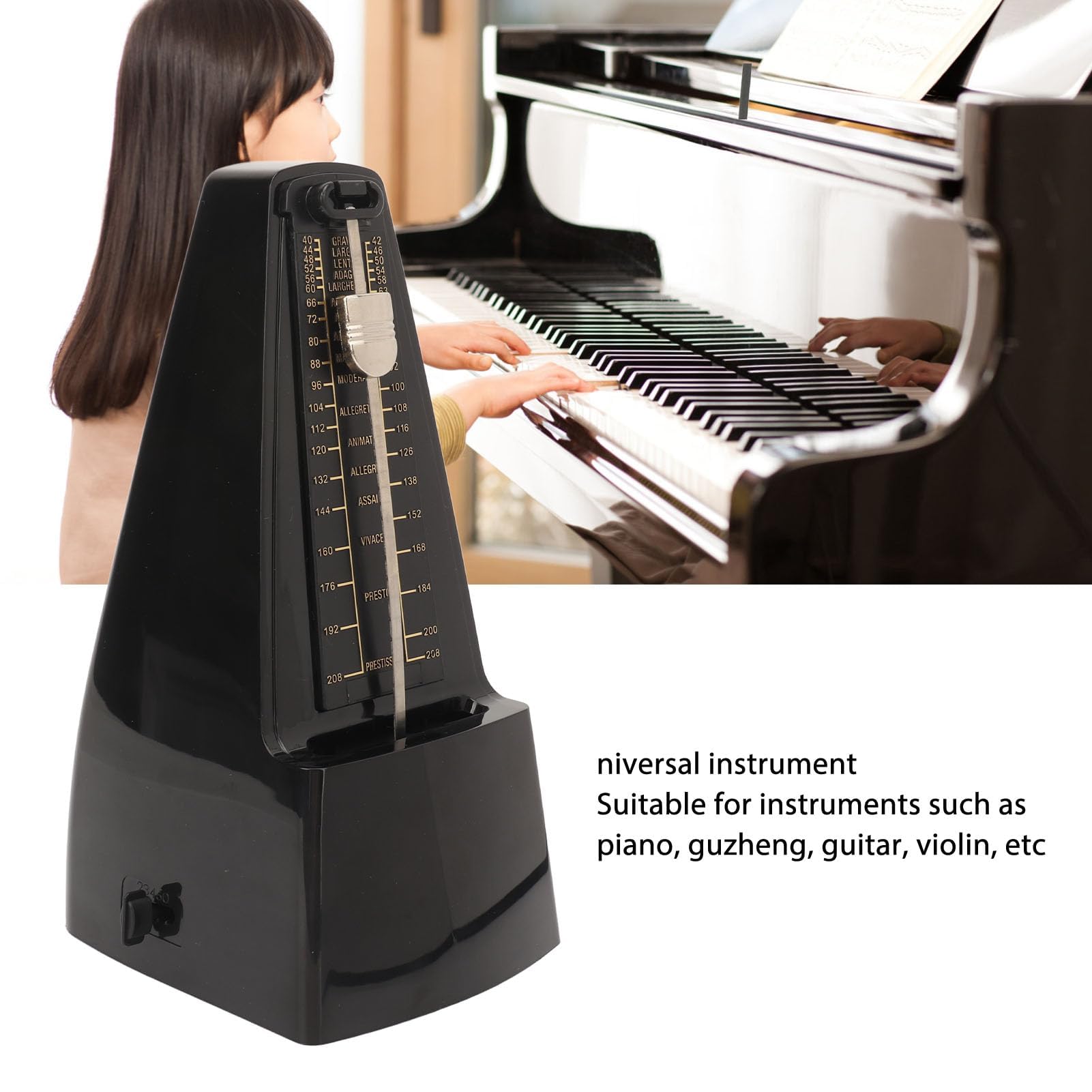 Ejoyous Mechanisches Metronom 40-208 Schläge Universell für Klavier Violine Gitarre