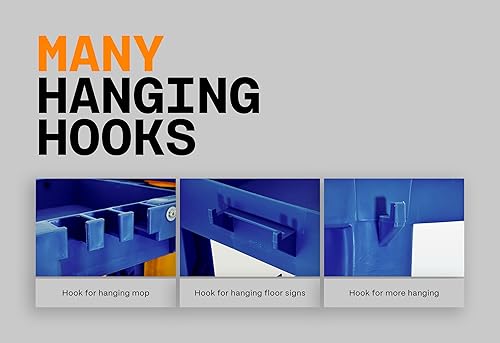 Miniatura 6 de Carrito de limpieza comercial con bolsa de vinilo AF08170 Azul