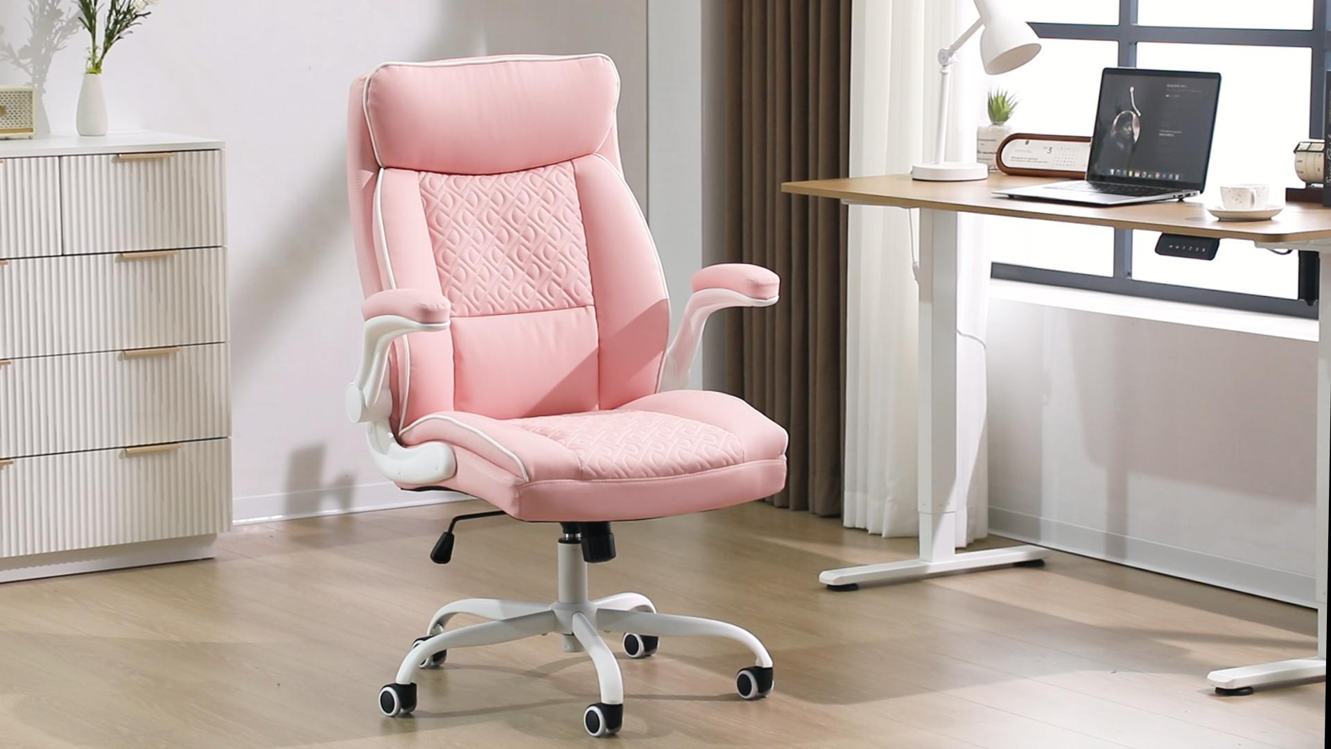 DYHOME Sedia da ufficio ergonomica Sedia operativa ergonomica in pelle
