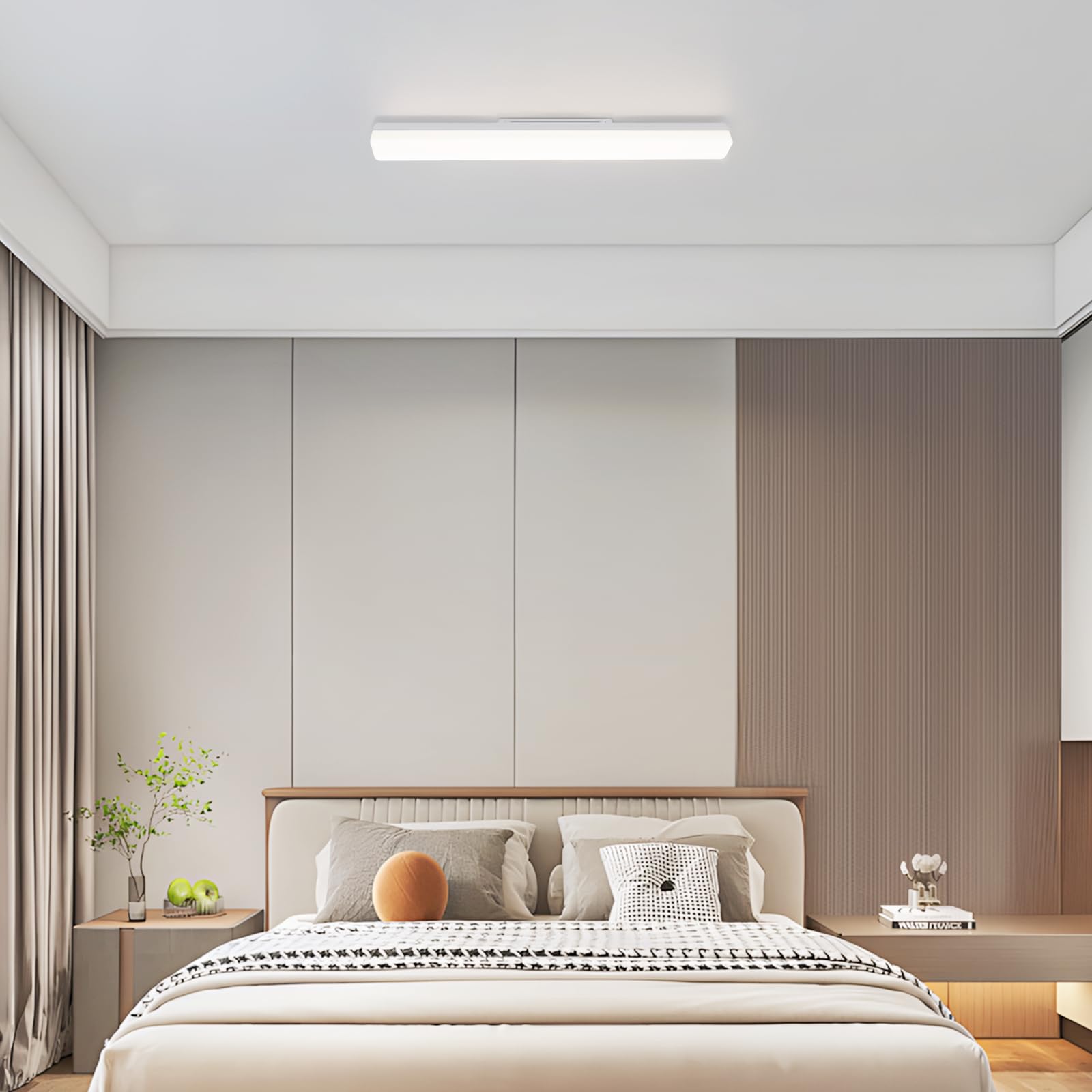 CBJKTX Plafoniera LED Lampada da Soffitto 24W Moderna 4000K Bianco Naturale | Pannello LED Luce illuminazione interni per casa garage camera da letto corridoio e cucina - 60CM