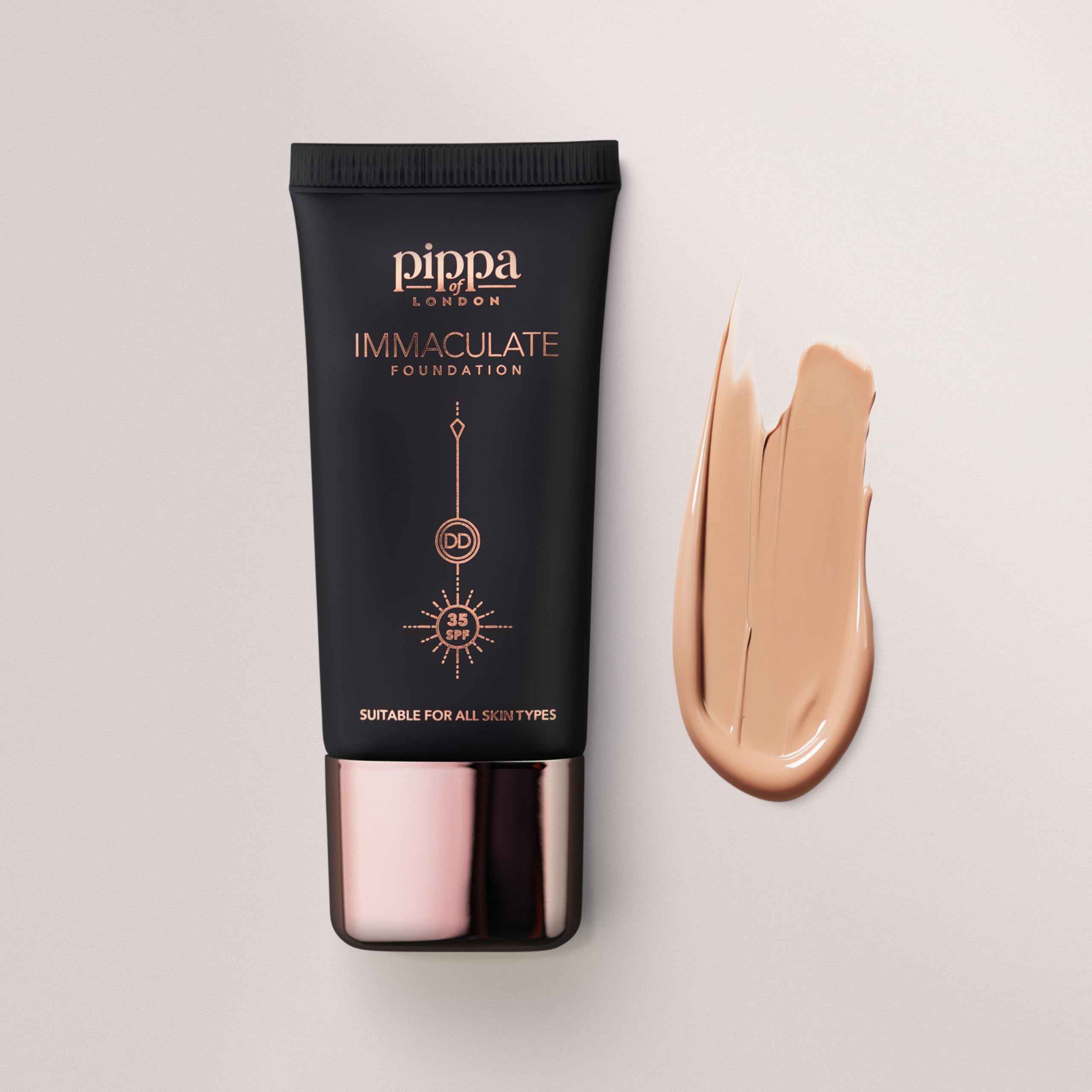 Immaculate Liquid Foundation, Peach 202, Lightweight, Medium Coverage, Matte Finish SP35