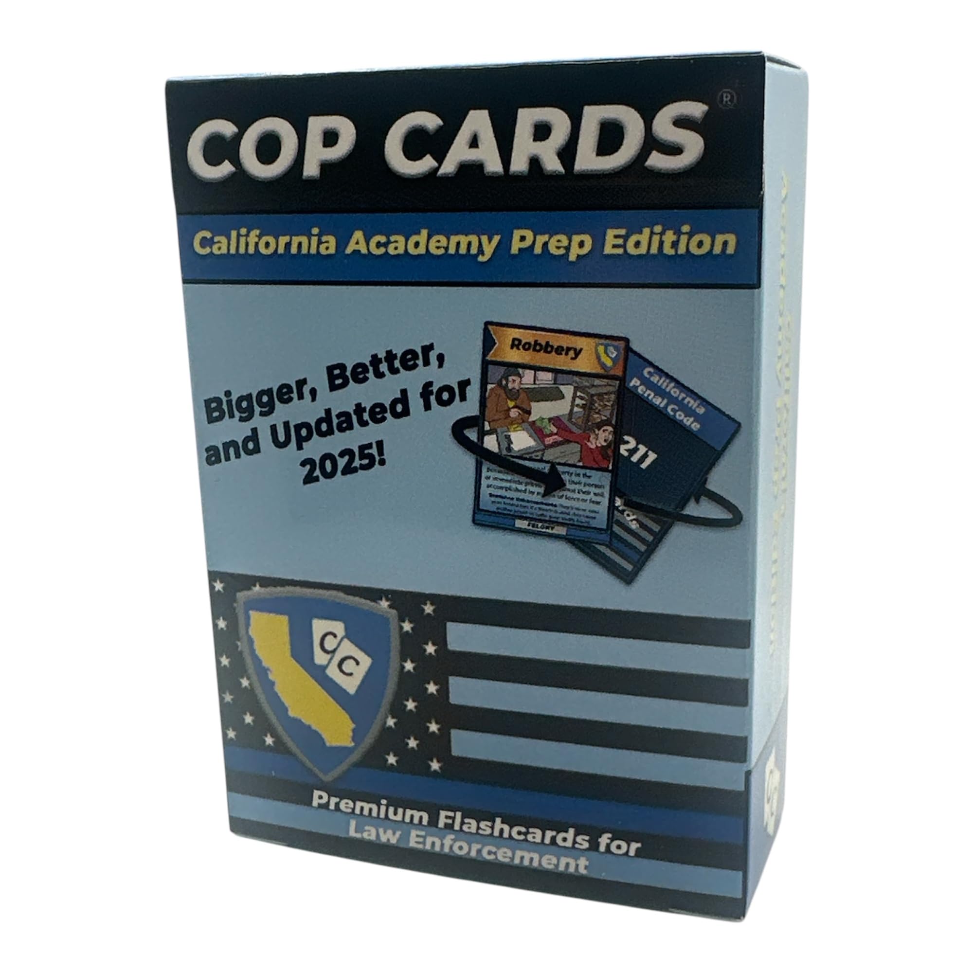 Cop Cards: California Academy Prep Edition - Premium Flashcards for Law Enforcement - Learning Aid or Police Gift