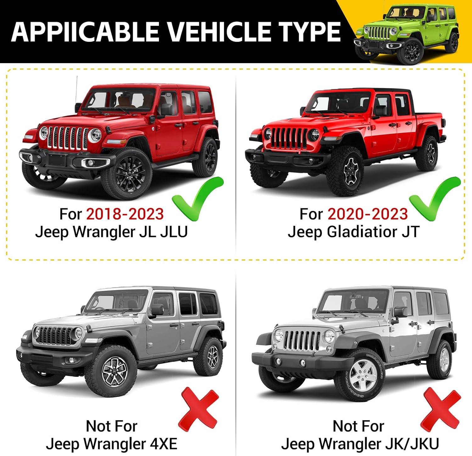 Magnetic Phone Mount for 2018-2023 Jeep Wrangler JL JLU/2020-2023 Gladiator JT Only,Multi-Mount Car Phone Holder Dash Tray System Kit Strong Magnet Dashboard Phone Holder Accessories