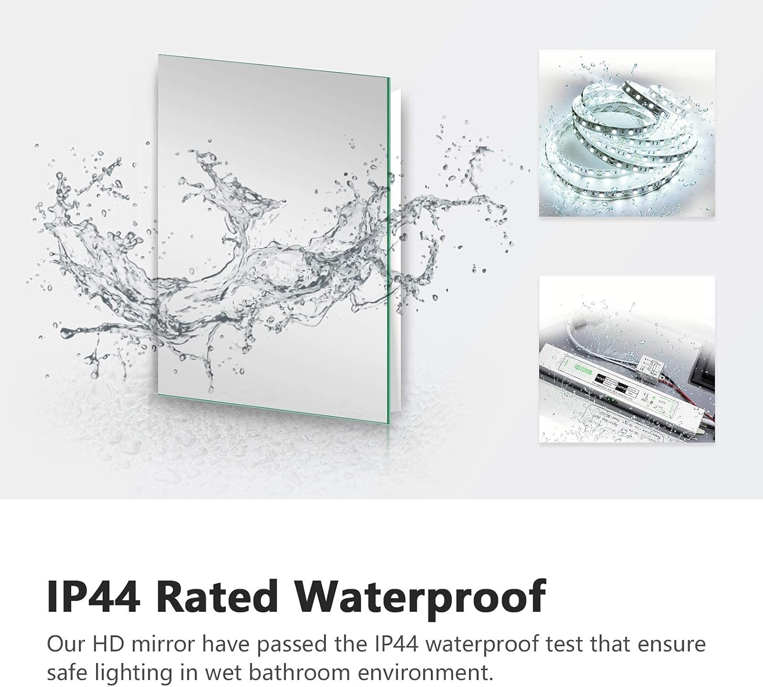 Up To 60% OFF EMKE 24 x 32 Inch LED Bathroom Vanity Mirrors Dimmable Bathroom Mirror with Lights for Wall, 3000-6500K Adjustable Warm, IP44 Waterproof, CRI 90+, UL Listed (Horizontal/Vertical)