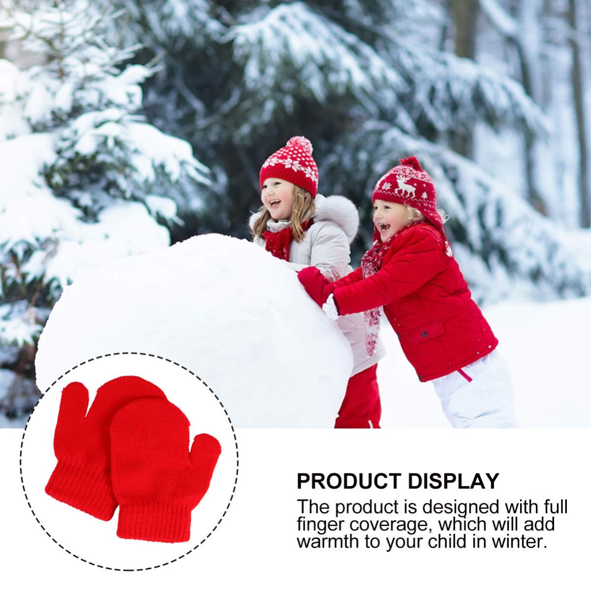 ibasenice Strickhandschuhe Für Arm Vlies Fäustlinge Kinderhandschuhe Gestrickter Fäustling Für Neutrale Handschuhe Einfarbiger Fäustling Für Acryl