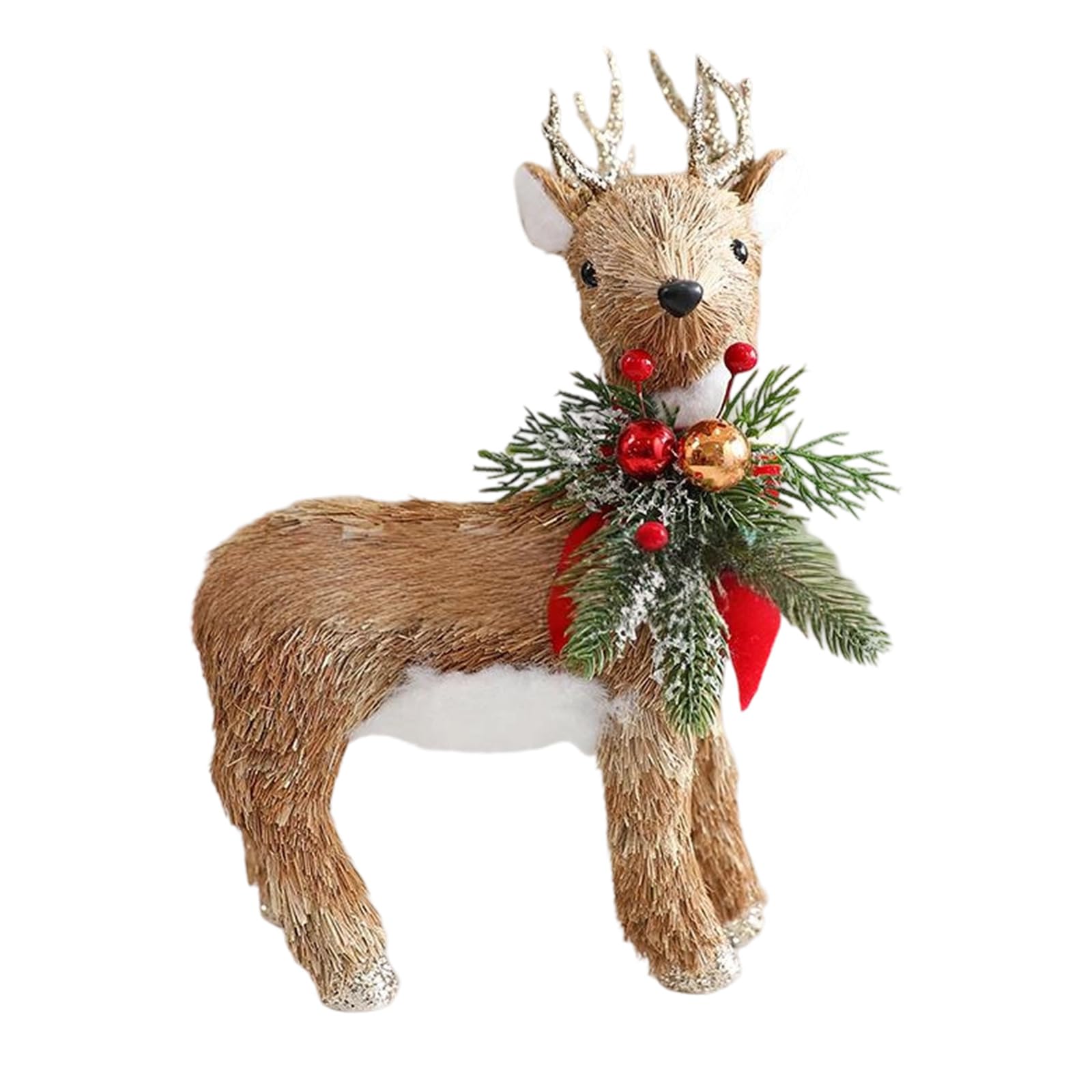 Msioytog Holiday Squirrel Foam Statue, Festive Tabletop Decor for Christmas Home & Seasonal Party Accent Foam Holiday Animal Figurine