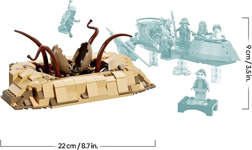 LEGO Star Wars Skiff del Deserto e Fossa del Sarlacc, Modellino di Astronave Giocattolo e di Mostro da Costruire, Veicolo da Il Ritorno dello Jedi, Giochi per Bambini da 9 Anni, Idea Regalo 75396 - 6