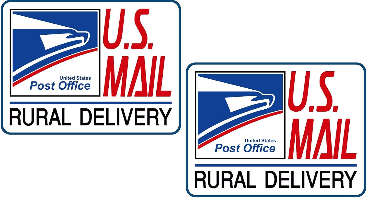 U.S. Mail Delivery Magnetic Sign for Rural Delivery Carrier Magnet - Large 9"X12" (Set of Two Magnets)
