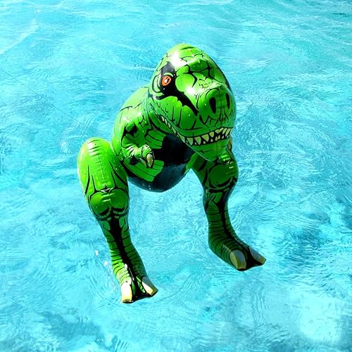 Miniatura 5 de Treasure Gurus - Flotador inflable de 24 pulgadas para piscina, dinosaurio, juguete inflable para piscina