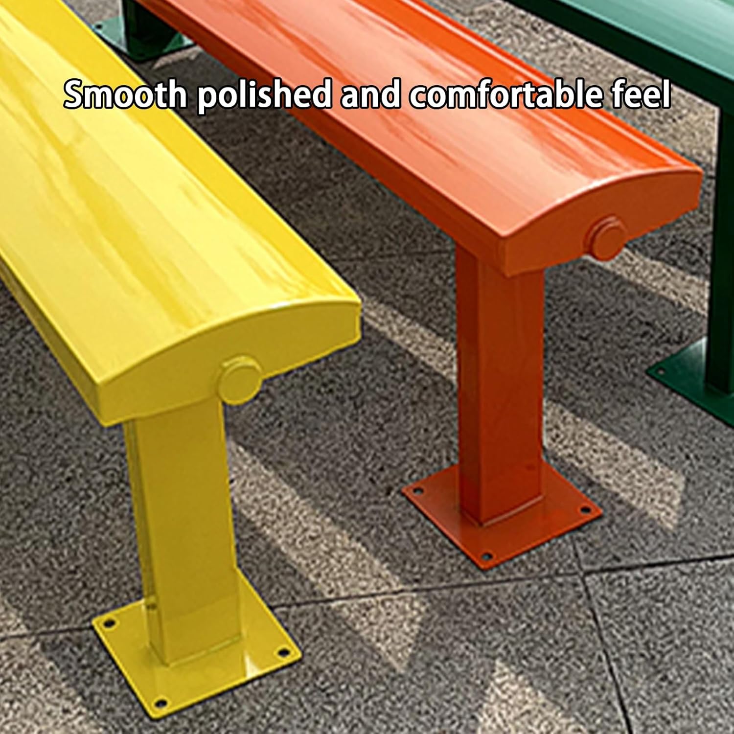 Outdoor Garden Bench, Backless Patio Park Bench, 2 Person Park Benches Porch Seat, Furniture Seating for Backyard, Park(Green,100cm)