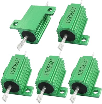 Aexit 5Pcs 56 Fixed Resistors Ohm 5% 10W Aluminium Clad Heatsink Wirewound Single Resistors Electric Resistor