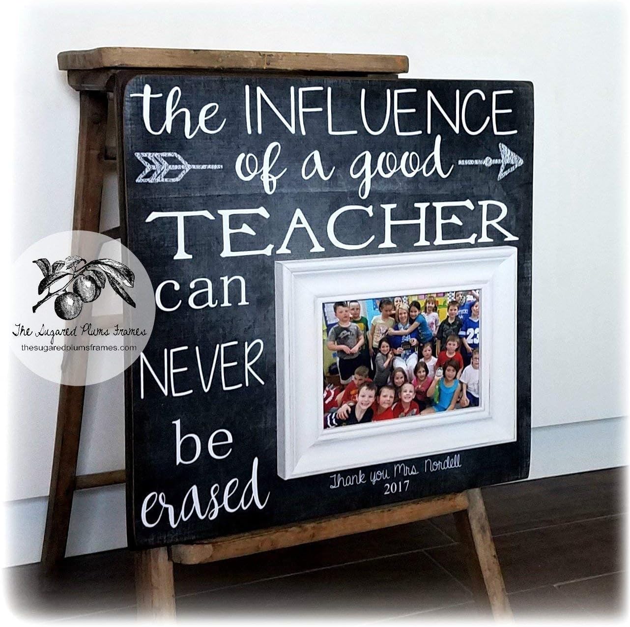 Teacher Gift, Thank you, Personalized Picture Frame 16x16 The Sugared Plums Frames