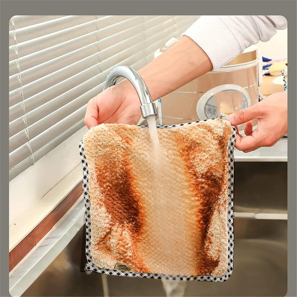 Dish Cloth, Lazy Rag, Kitchen Dishwashing Scouring Pad, Housework Cleaning, Absorbent and Non-linting Hand Towel