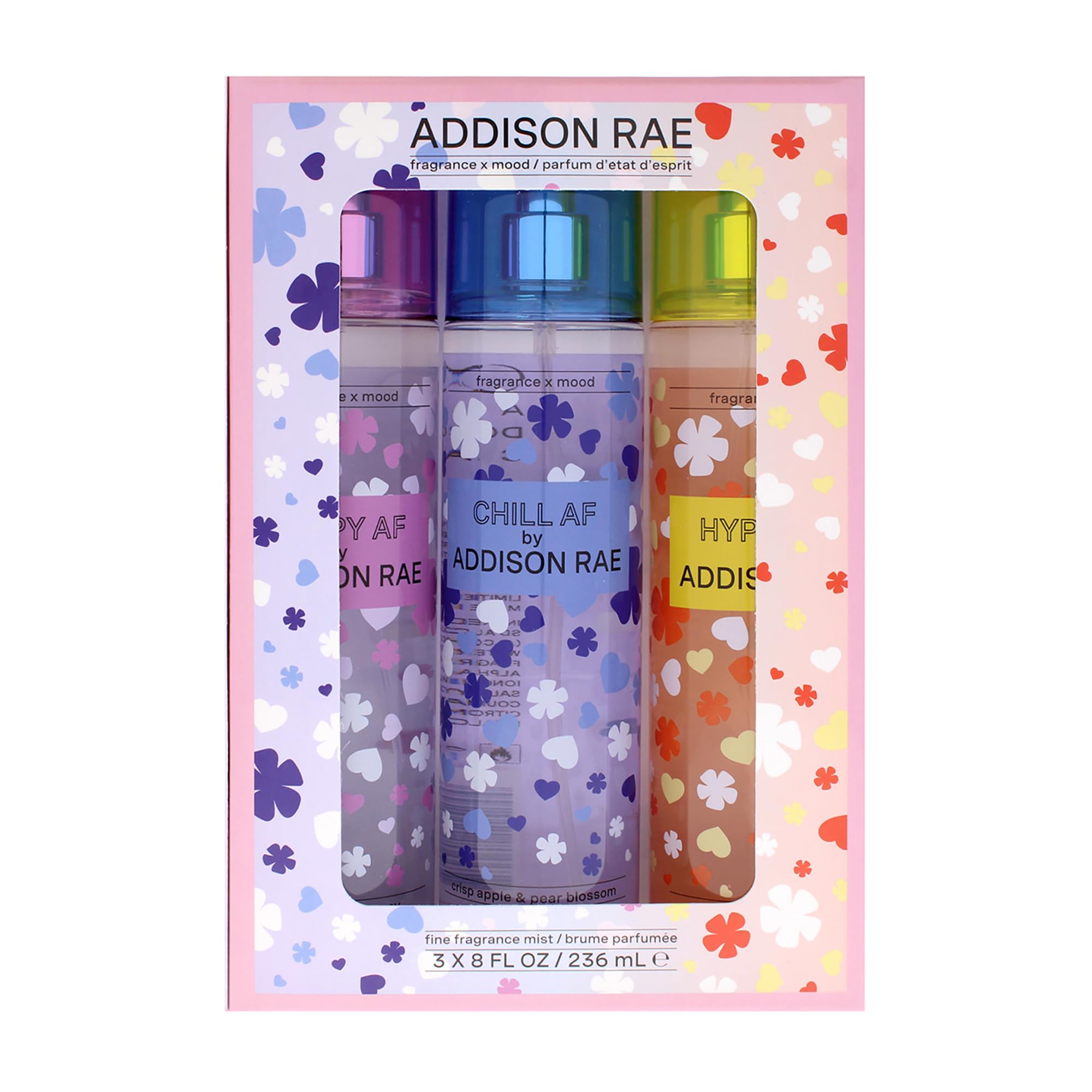 Body Mists Giftset by Addison Rae - Happy, Hyped, Chill - Body Spray for Women - Mood-Enhancing, Vegan, Cruelty Free Fragrance Mists - 3 pc