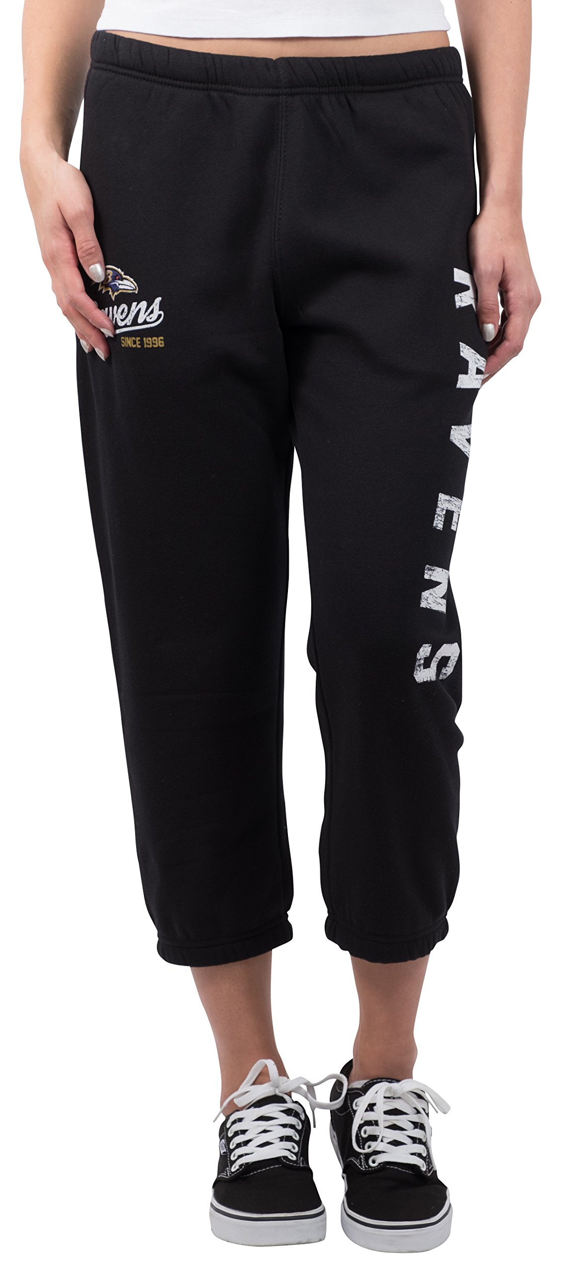 Icer BrandsNFL Women's Jogger Pants Capri Cropped Fleece Sweatpants, Team Color