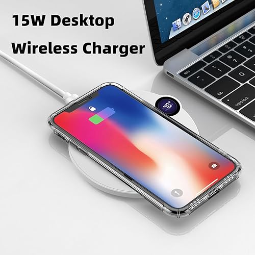 Miniatura 3 de Cargador inalámbrico, almohadilla de carga rápida HYDGYC de 15 W, compatible con iPhone 16 15 14 13 Pro XS 8 Series para S23 S22 S21 S20 S10 Note