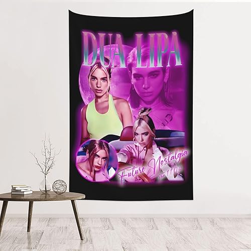 Trikdis Dua Singer Lipa Tapestry, Fashionable Personalized Blanket For Hanging On Walls Home Decoration, 60 X 40 Inches