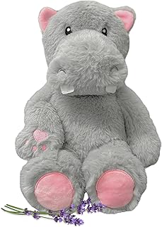 1i4 Group Hippo - Microwavable & Weighted Plush Stuffed Animal - Heated Plushie for Warmth - Cute, Soft, Cozy Toy for Adults & Children (Boys, Girls, & Toddlers) by Warm Pals
