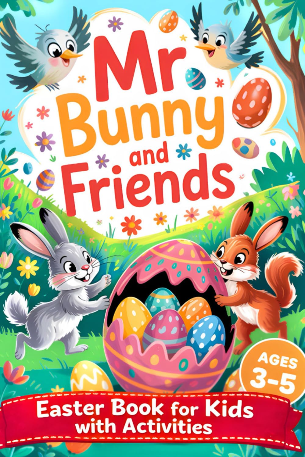 Mr Bunny and Friends: Easter Books for Kids 3-5 with Activities, Mazes, Puzzles, Word Search and More